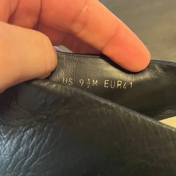 VINCE LEATHER OPEN TOE WOODEN HEEL BOOTIE 9.5 - Picture 6 of 6